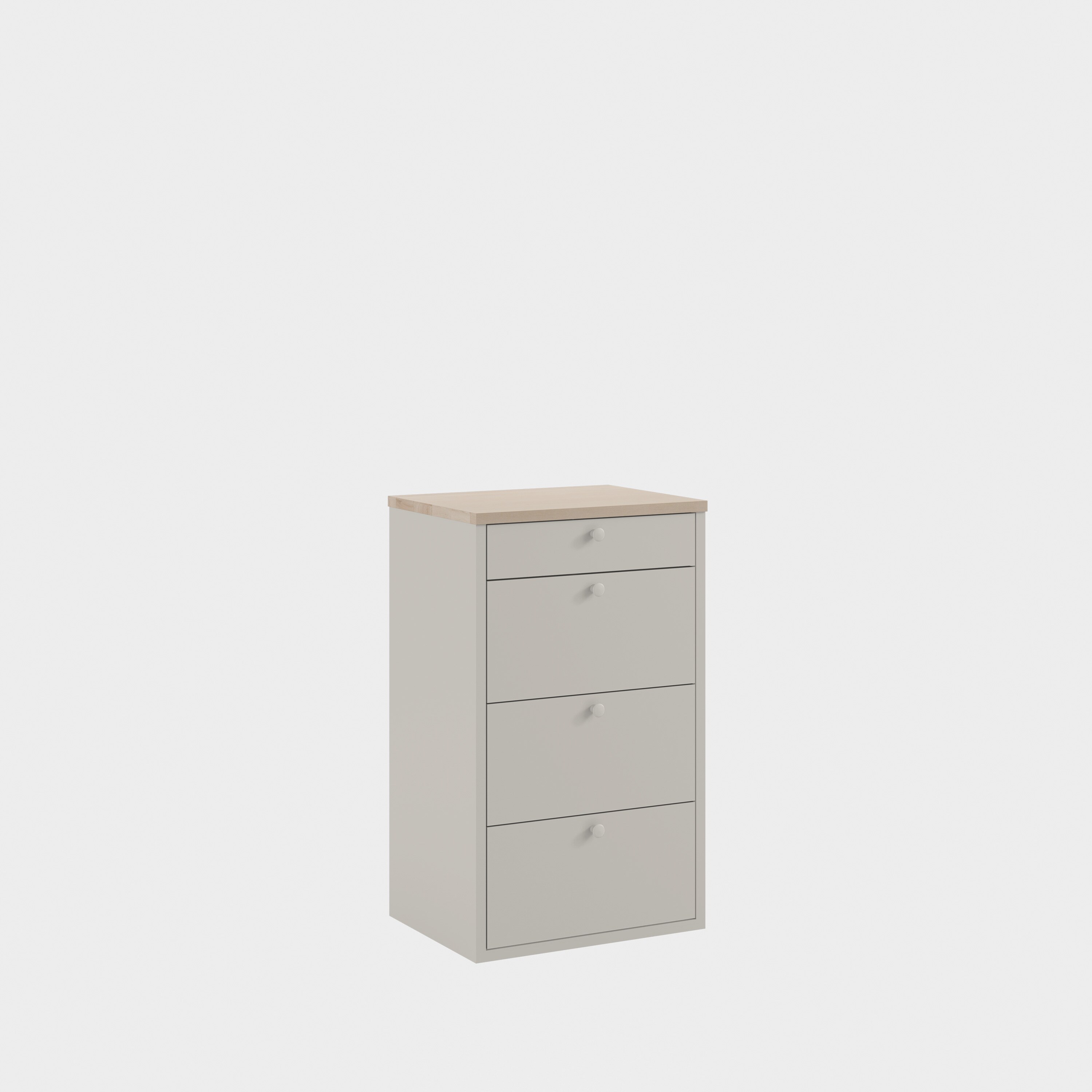miniMassiv byrå med 4 lådor H3+/M1