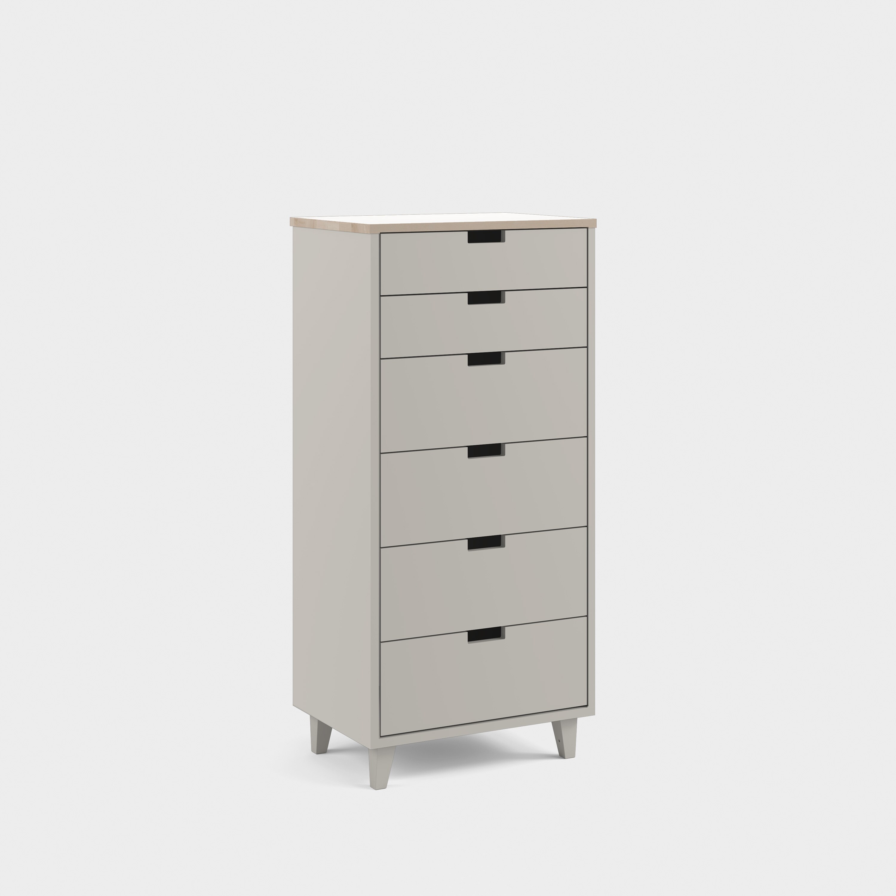Massiv byrå med 6 lådor H5+/M1