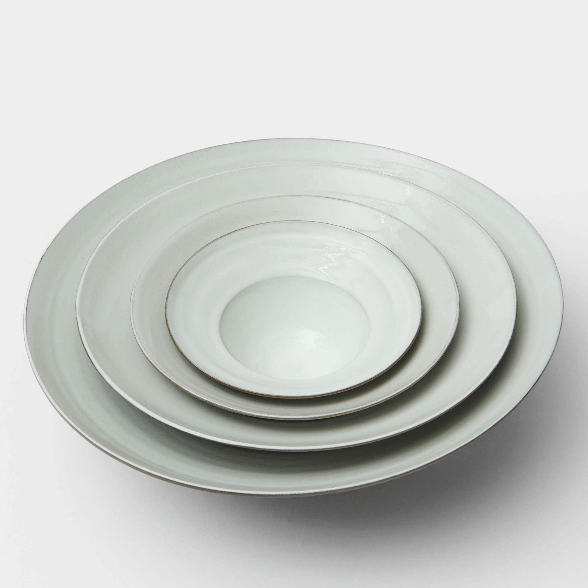 Pastaskål vit/brun 25 cm