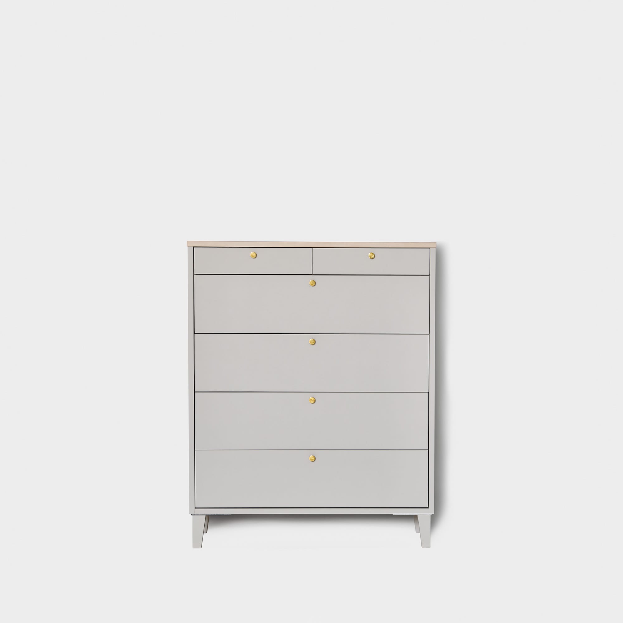 miniMassiv byrå med 6 lådor H4+/M2