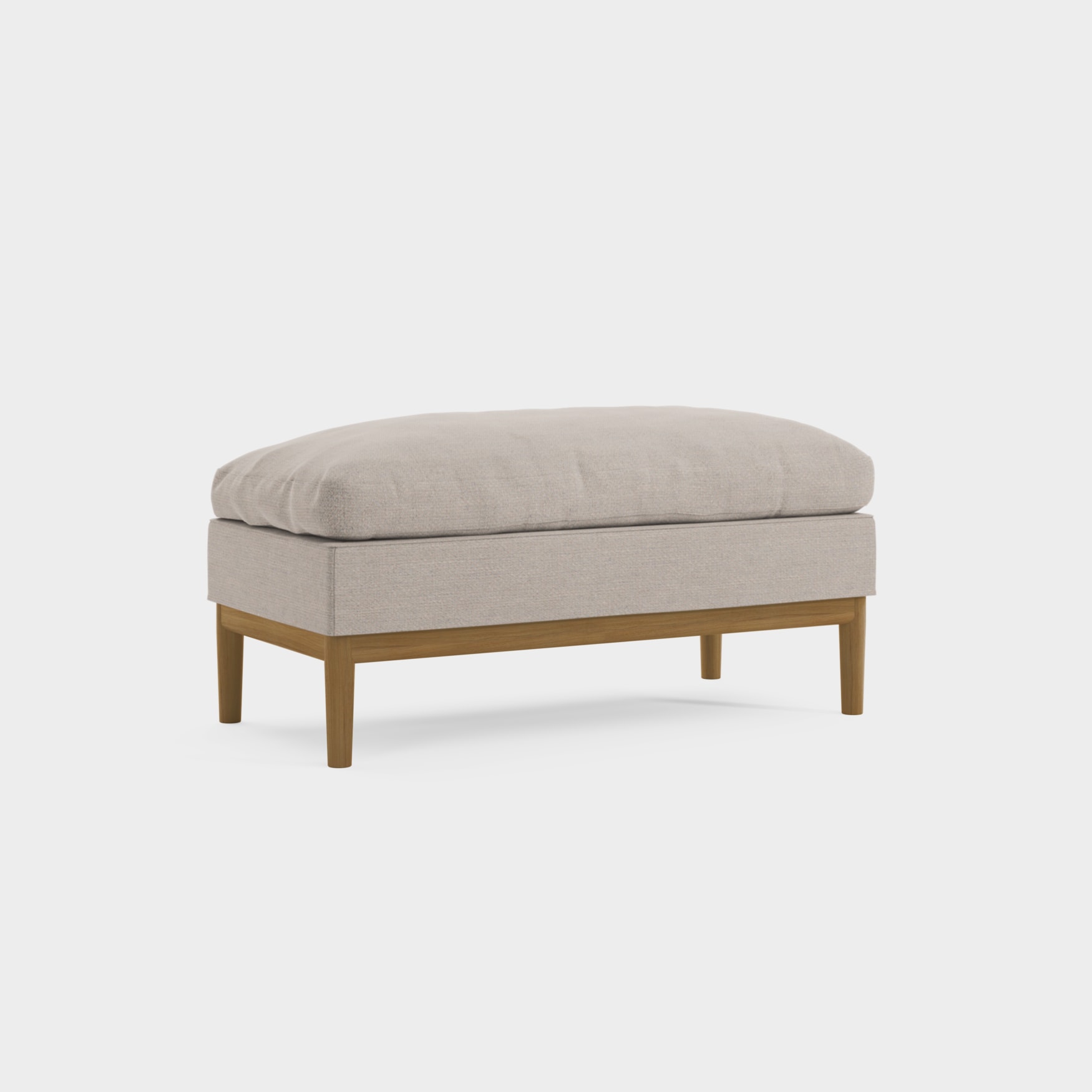 Fotpall S85/rak Laxfjäll ljusbeige/benställning ek olja