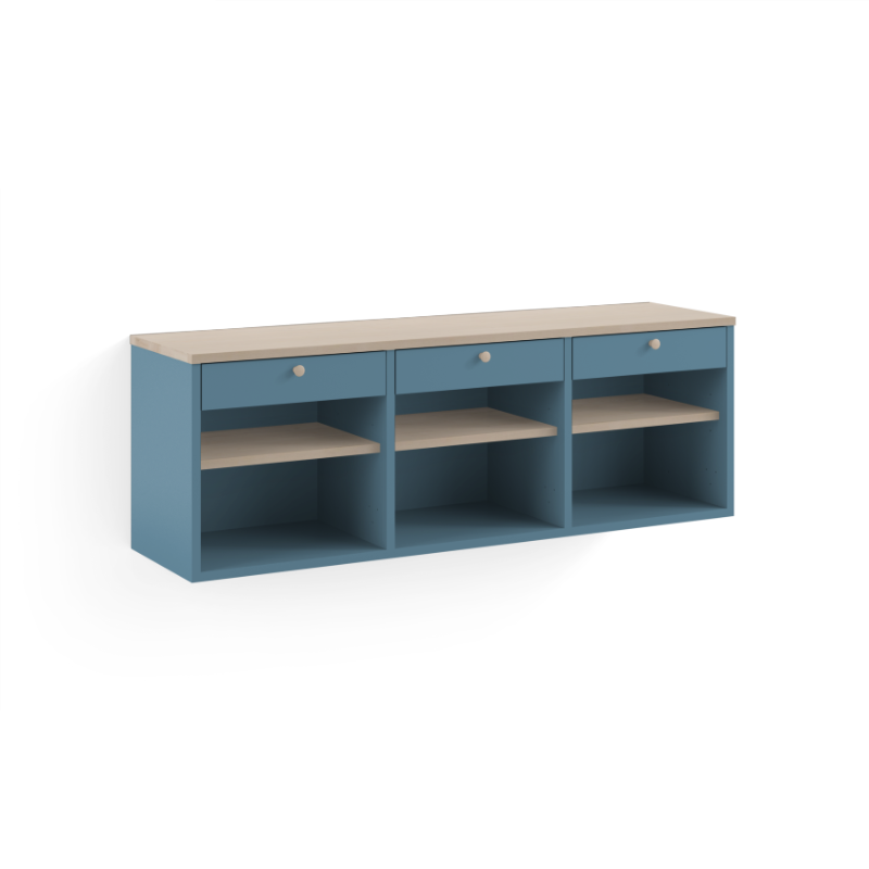 miniMassiv Hylla H2/M111 tempera Dalablå